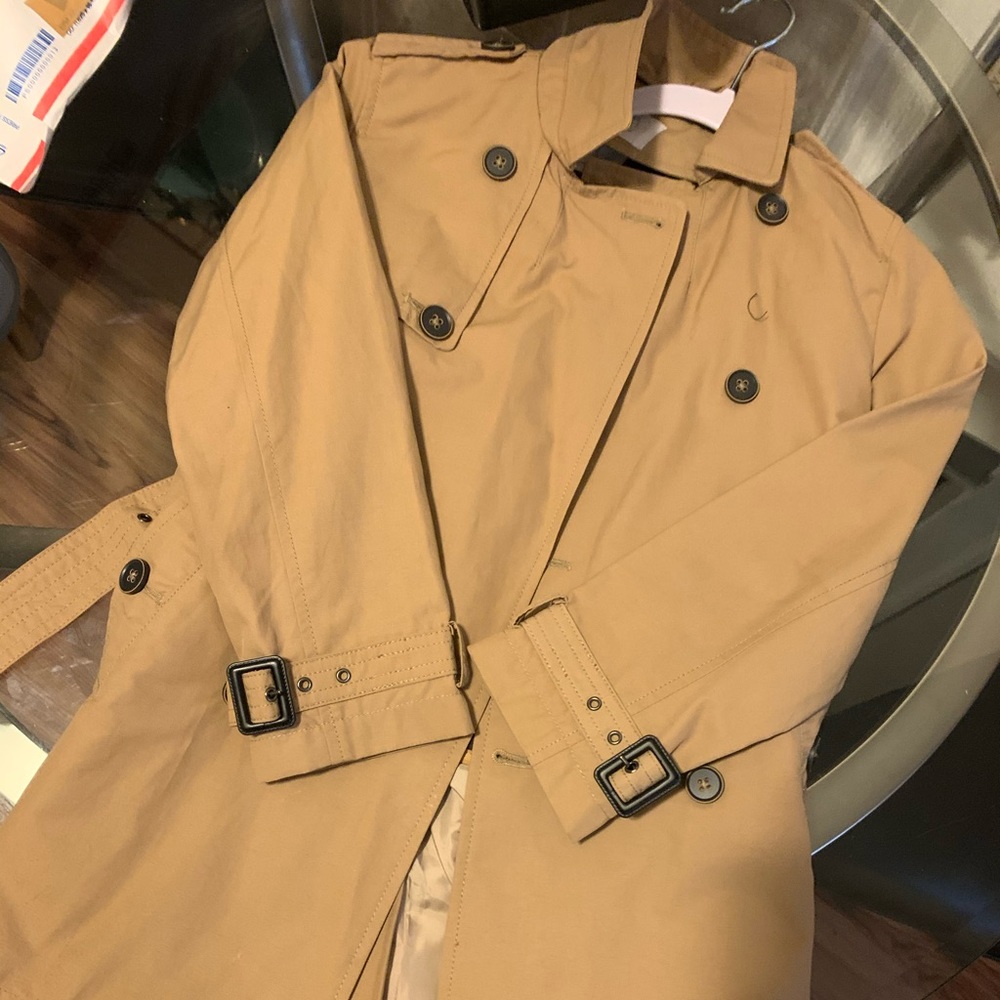 Mid length trench coat